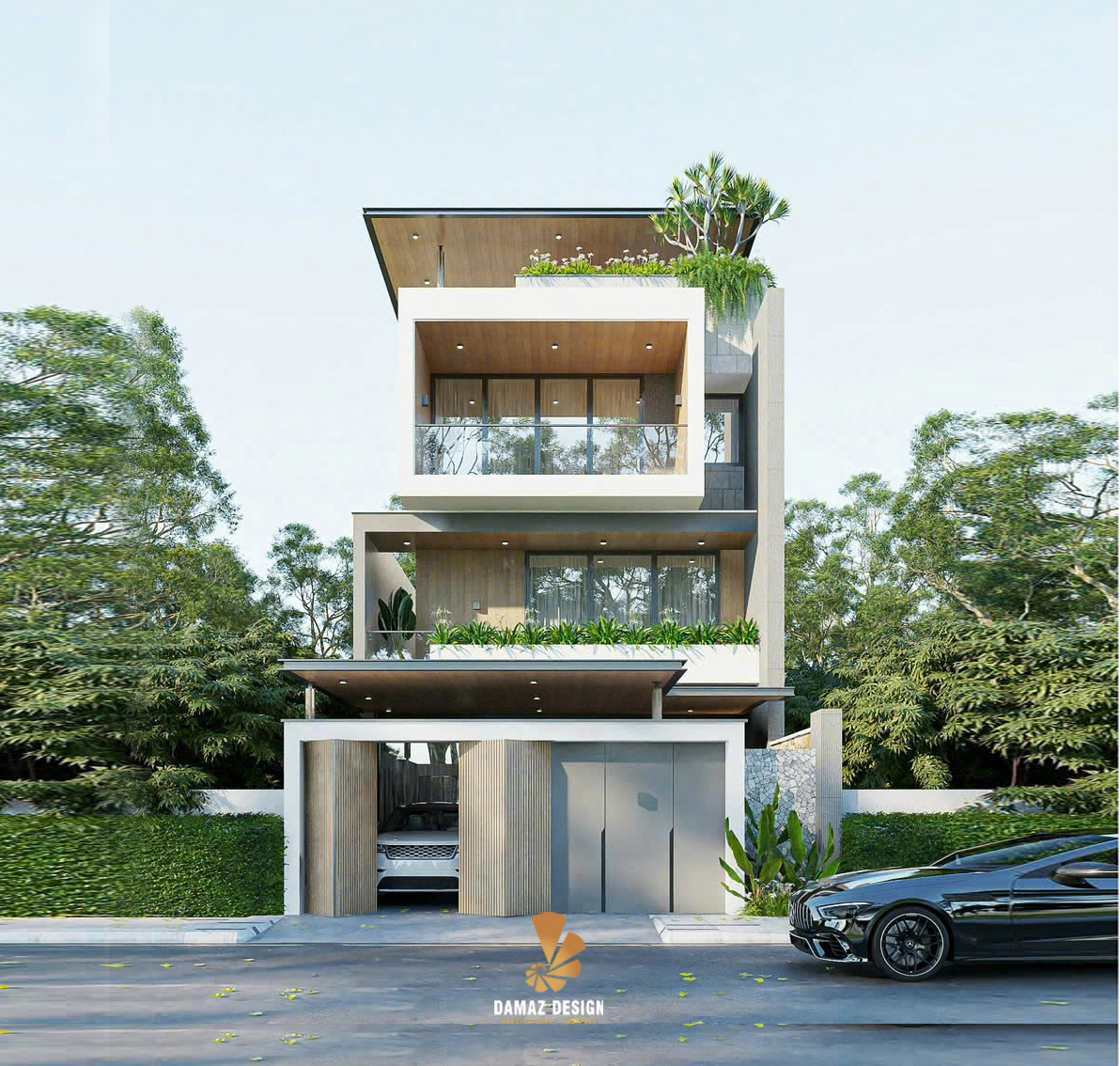 mẫu nhà phố hiện đại