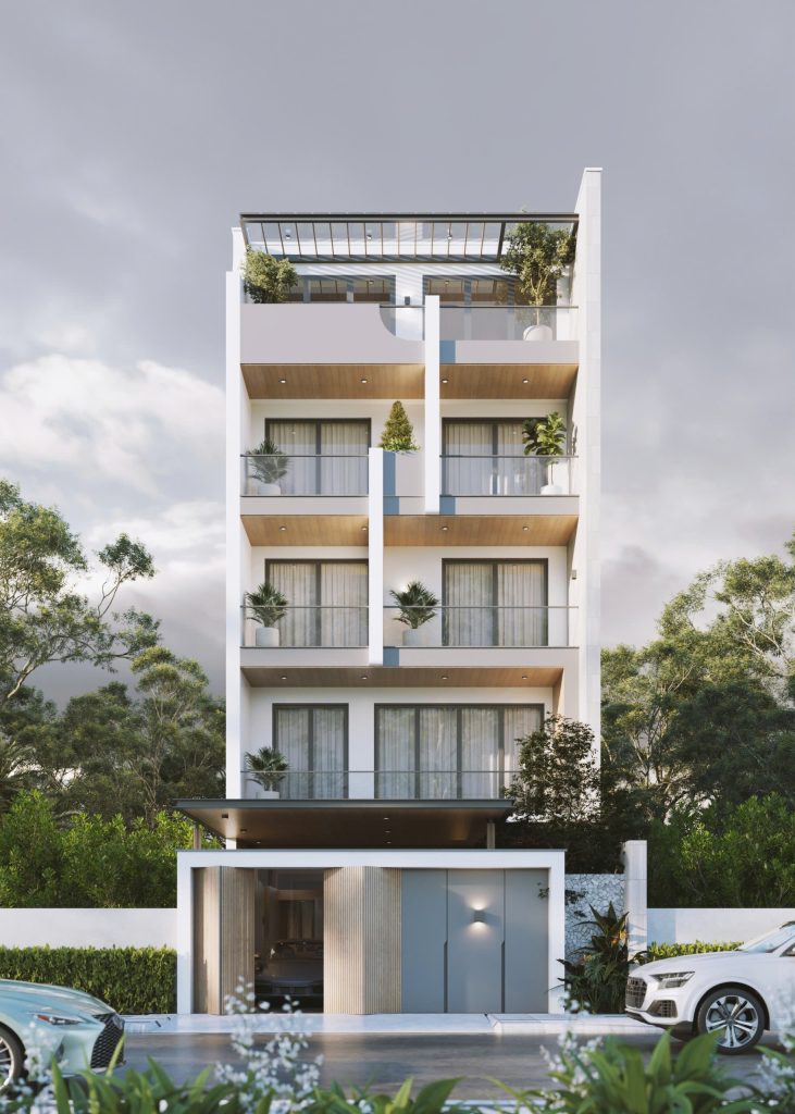 nhà phố 4 tầng