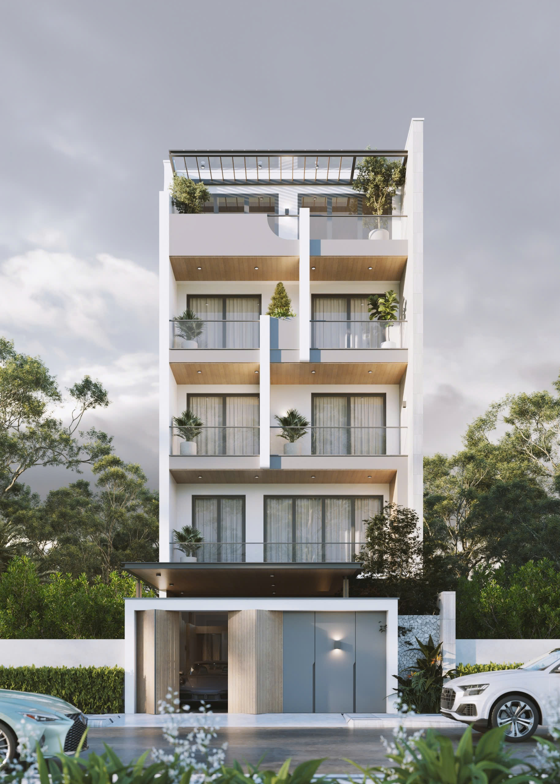 nhà phố 4 tầng