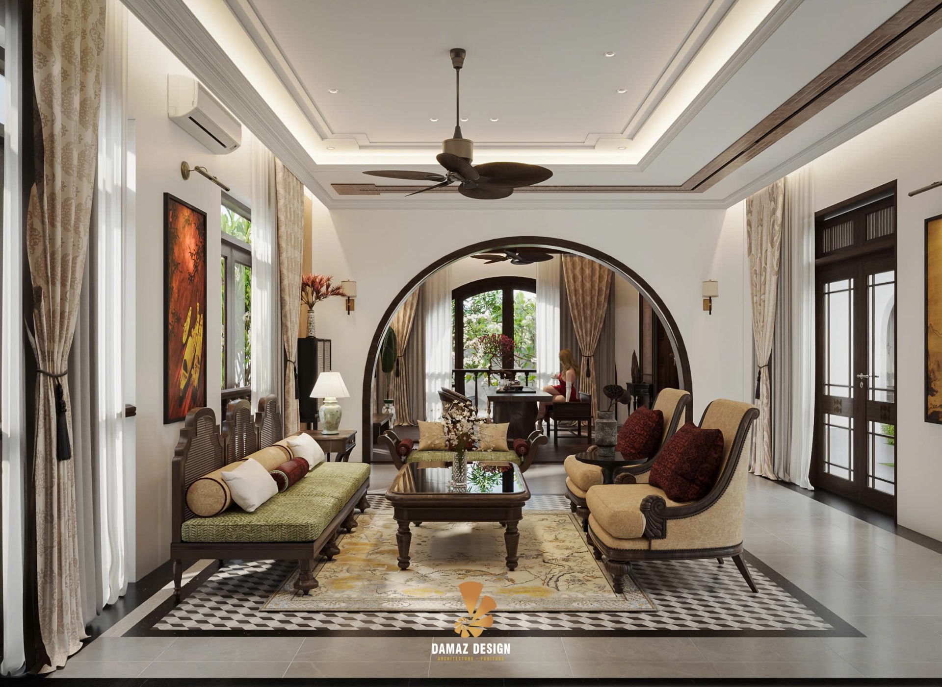 Phong cách thiết kế nội thất Indochine
