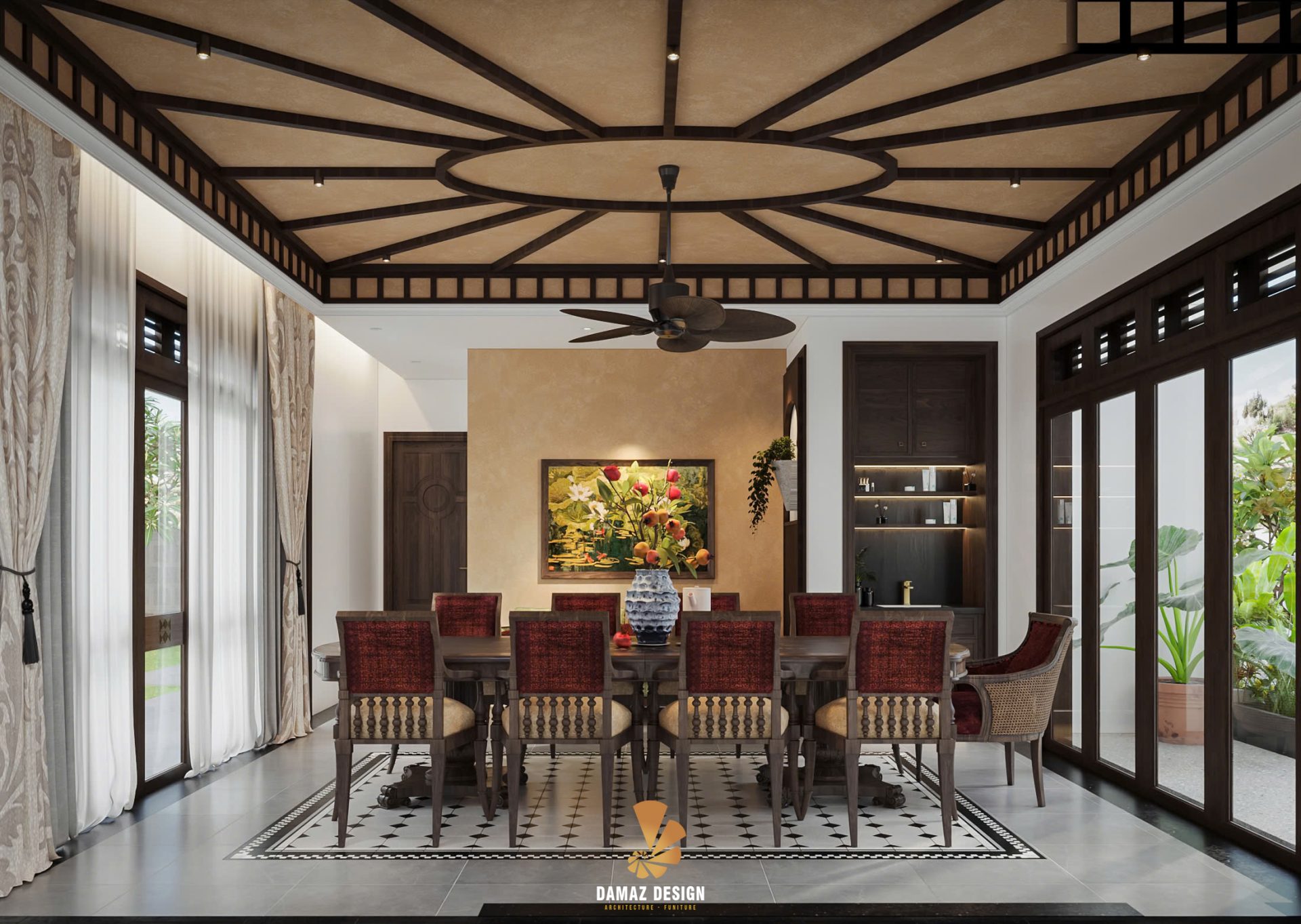 Phong cách thiết kế nội thất Indochine