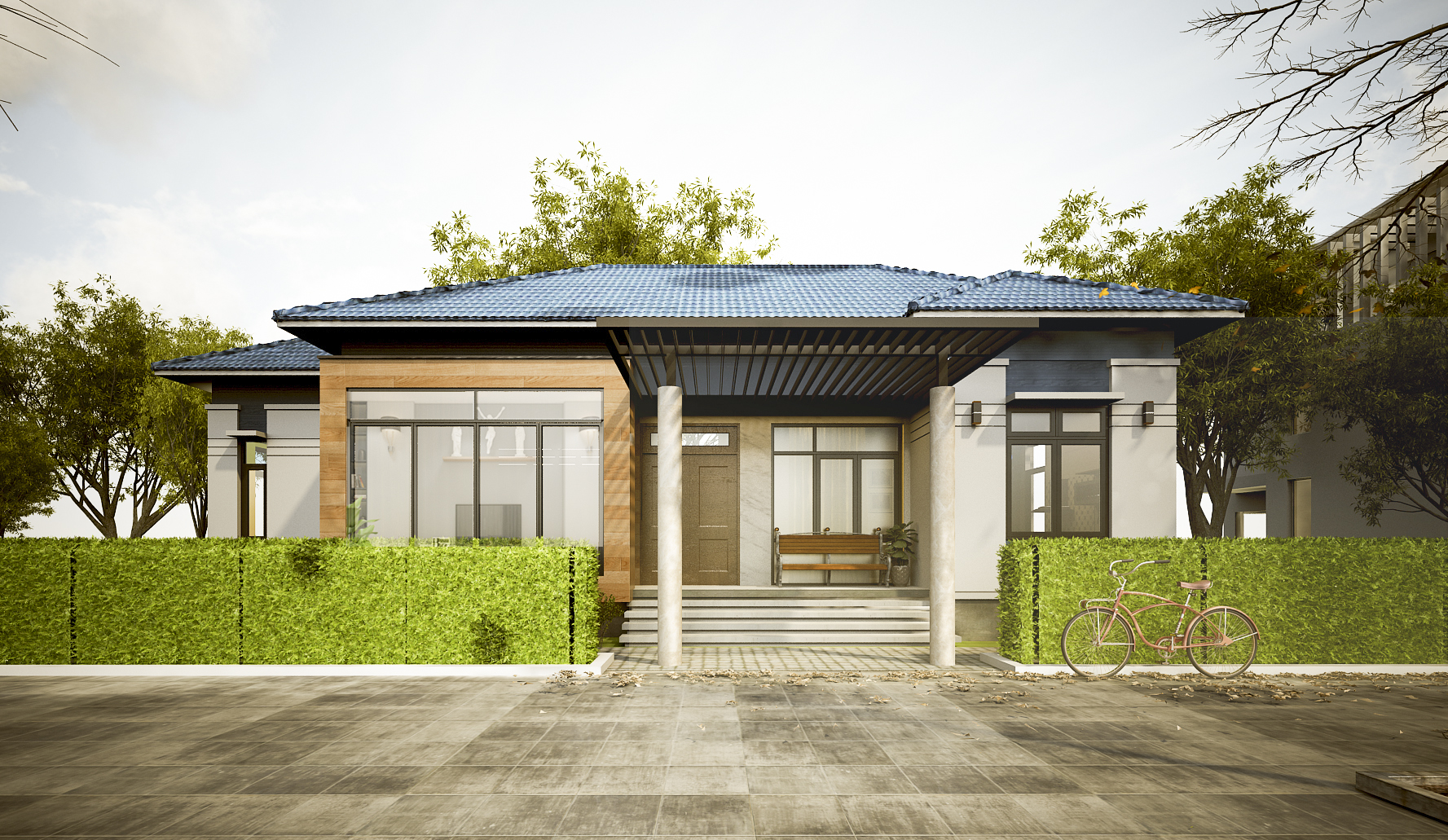 mẫu nhà phố cấp 4 đẹp